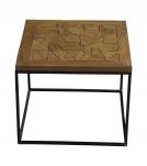 SOLID WOOD & IRON COFFEE TABLE
