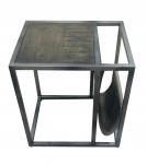 SOLID WOOD & IRON END TABLE