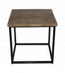 SOLID WOOD & IRON END TABLE