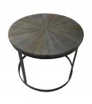 SOLID WOOD & IRON END TABLE