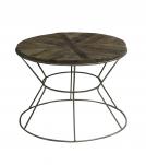 SOLID WOOD & IRON COFFEE TABLE