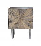 SOLID RECLAIMED WOOD & IRON SIDE TABLE