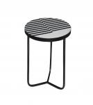 IRON & WOOD END TABLE