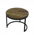 SOLID WOOD & IRON END TABLE