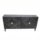 TEXTURED WOOD & IRON SIDEBOARD