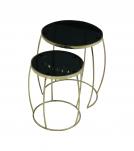 WOOD & IRON NESTING TABLES