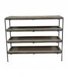 SOLID WOOD & IRON 4 TIER TABLE