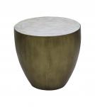 IRON & SOLID WOOD END TABLE
