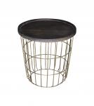 SOLID WOOD & IRON SIDE TABLE