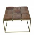 SOLID WOOD & IRON COFFEE TABLE