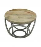 SOLID WOOD & IRON COFFEE TABLE