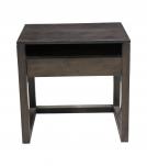 WOOD & IRON END TABLE