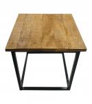 SOLID WOOD & IRON END TABLE