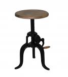 SOLID WOOD & IRON END TABLE