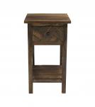 SOLID WOOD & IRON END TABLE