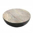 SOLID WOOD & IRON COFFEE TABLE