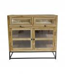 SOLID WOOD & GLASS CABINET