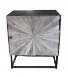 RECLAIMED WOOD & IRON SIDE TABLE