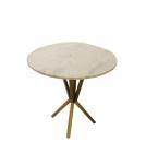 ROUND IRON & WOOD  DINING TABLE 