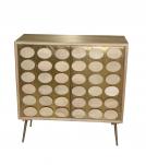 ABSTRACT 2 DOOR WOOD & METAL CABINET