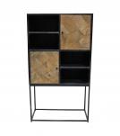 ABSTRACT METAL & WOOD BOOKSHELF 