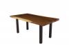 LIVE EDGE SOLID SUAR WOOD TABLE W/ METAL BASE