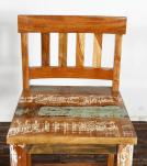 SOLID RECLAIMED TEAK WOOD COUNTER HEIGHT STOOL