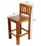 SOLID RECLAIMED TEAK WOOD COUNTER HEIGHT STOOL