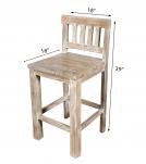 SOLID RECLAIMED TEAK WOOD COUNTER HEIGHT STOOL