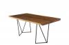 LIVE EDGE SOLID SUAR WOOD TABLE W/ METAL BASE