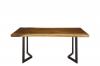 LIVE EDGE SOLID SUAR WOOD TABLE W/ METAL BASE