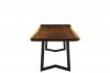 LIVE EDGE SOLID SUAR WOOD TABLE W/ METAL BASE