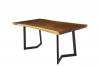 LIVE EDGE SOLID SUAR WOOD TABLE W/ METAL BASE