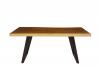 LIVE EDGE SOLID SUAR WOOD TABLE W/ METAL BASE
