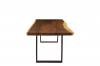 LIVE EDGE SOLID SUAR WOOD TABLE W/ METAL BASE