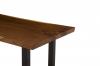 LIVE EDGE SOLID SUAR WOOD TABLE W/ METAL BASE
