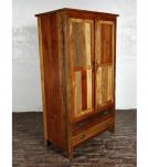 2 DOOR SOLID RECLAIMED TEAK WOOD CABINET W/ 2 DRAWERS
