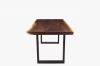 LIVE EDGE SOLID SUAR WOOD TABLE W/ METAL BASE