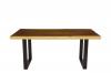 LIVE EDGE SOLID SUAR WOOD TABLE W/ METAL BASE