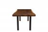 LIVE EDGE SOLID SUAR WOOD TABLE W/ METAL BASE
