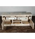 SOLID RECLAIMED TEAK WOOD SIDEBOARD CONSOLE W/ DRAWERS & DOORS