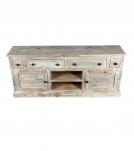 SOLID RECLAIMED TEAK WOOD SIDEBOARD CONSOLE W/ DRAWERS & DOORS