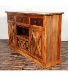 SOLID RECLAIMED TEAK WOOD WINE & LIQUOR SIDEBOARD