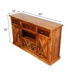 SOLID RECLAIMED TEAK WOOD WINE & LIQUOR SIDEBOARD