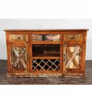 SOLID RECLAIMED TEAK WOOD WINE BAR SIDEBOARD 