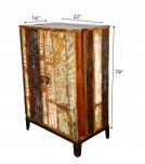 SOLID RECLAIMED TEAK WOOD LIQUOR & WINE CABINET