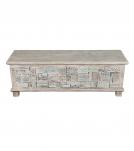 RECLAIMED WOOD STORAGE TRUNK W/ INLAID DETAIL