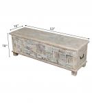 RECLAIMED WOOD STORAGE TRUNK W/ INLAID DETAIL