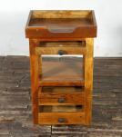 SOLID RECLAIMED TEAK WOOD 3 DRAWER END TABLE / NIGHT STAND
