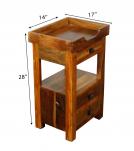 SOLID RECLAIMED TEAK WOOD 3 DRAWER END TABLE / NIGHT STAND